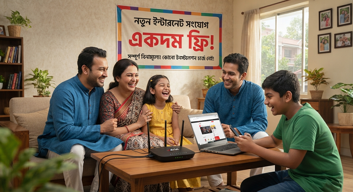 নতুন ইন্টারনেট সংযোগ একদম ফ্রি