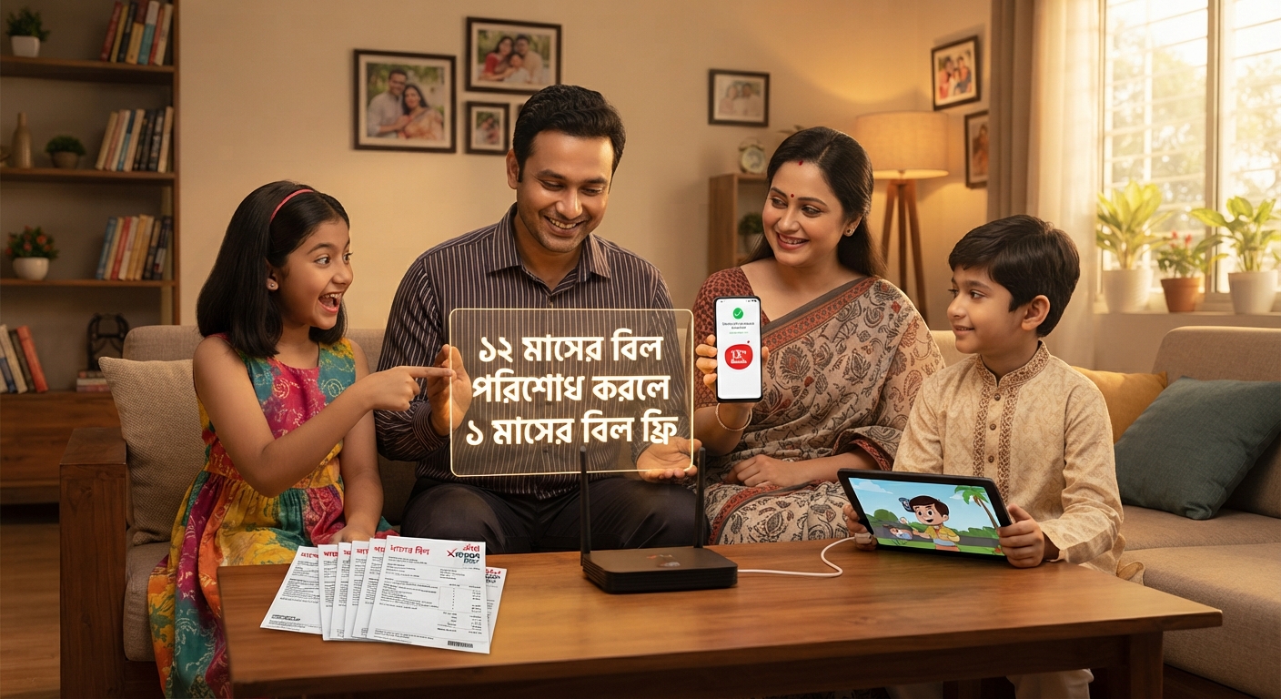 ১২ মাসের বিল পরিশোধ করলে ১ মাসের বিল ফ্রি